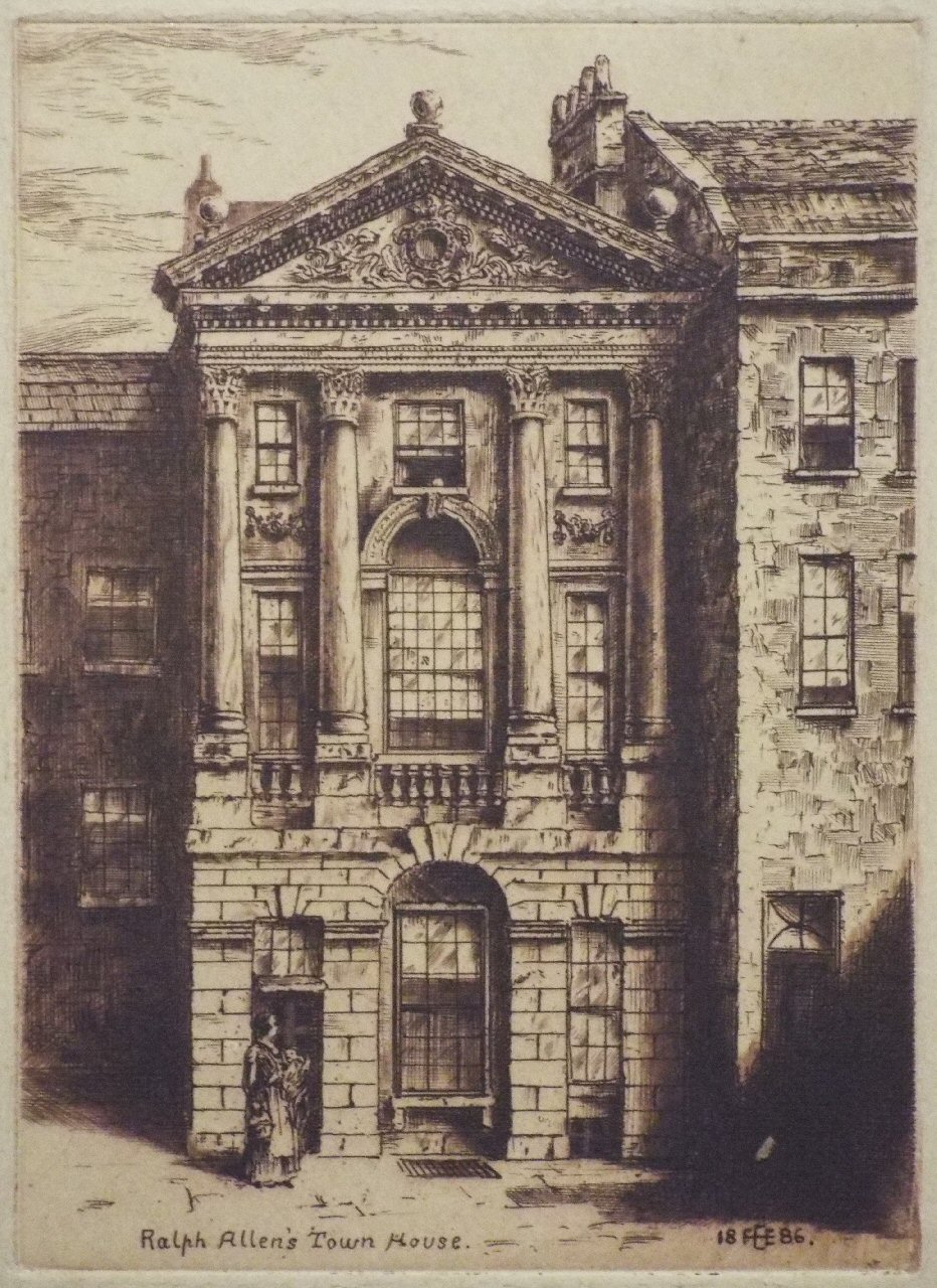 Etching - Ralph Allen's Town House. - Ellison